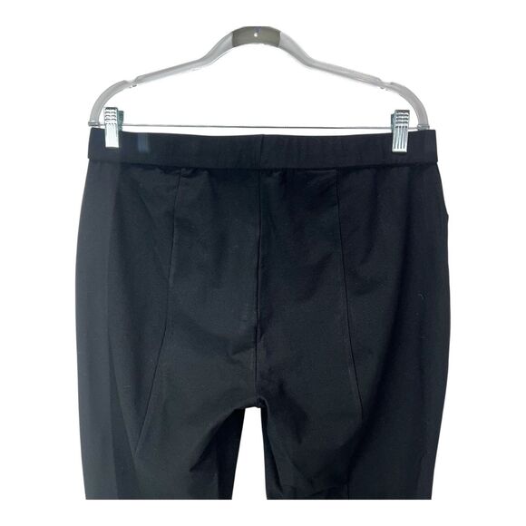 Eileen Fisher Pull On Washable Stretch Crepe Ankle Zip Pants Black PL Viscose - Picture 5 of 8